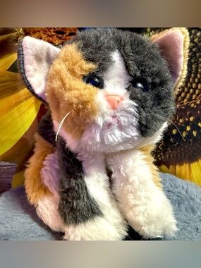 Tyco 1992 Kitty Kitty Kitten Purring Calico Cat Rare Vintage Plush